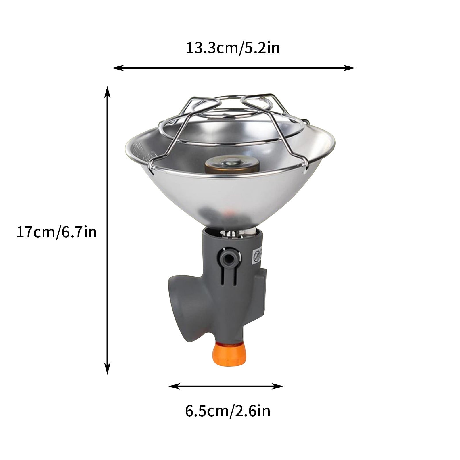 Hxlamzoo Outdoor Heater Portable Camping Gas Stove with Press Ignition & Storage Box, Stainless Steel Mini Winter Tent Heater for Fishing