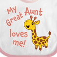 thumbnail image 4 of Inktastic My Great Aunt Loves Me Cute Giraffe Boys or Girls Baby Bib, 4 of 4
