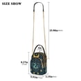 thumbnail image 2 of FORMRS Crossbody Bag for Women Quilted Travel Shoulder Cell Phone Purse with Chain Strap Handbag, Green Dragon Flowers, 2 of 7