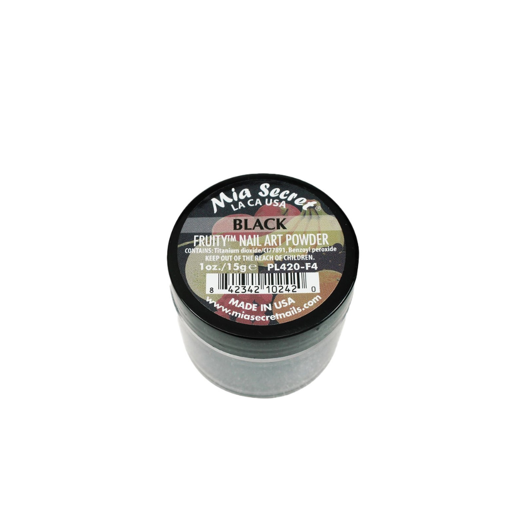 Mia Secret - 1oz - Fruity Nail Art Powder Black 1oz & Spark Nail Art Powder Summer Spark 1oz - COMBO