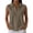 AM15_Brown, variant on Womens Sleeveless Golf Waffle Polo Shirts Collared Tank Tops V-Neck Workout Athletic Tennis Tops Wine 3XL