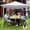 White, variant on 6x6 FT Canopy Tent, Side Wall Mesh Bag Storage, Portable Outdoor Canopy Instant Tent, Commercial Gazebo with Soft Shoulder Pad Backpack for Home, Party & Outdoor Activities, Blue