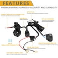 Harness 1 Lead, YPF5 Rfroad Lighting LED Light Harness Kit for Fog