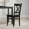 thumbnail image 4 of Glenwillow Home 5PC Dining Set - 48" Wood Table + Cross Back Chairs -Blk, 4 of 10