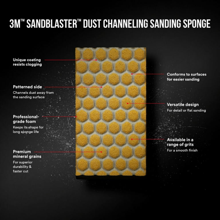 80 Grit Dust Channeling Sanding Sponge photo 2