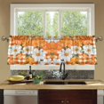 thumbnail image 4 of Yayeee Kitchen Curtains Set of 2 Light Filtering 57"x24" Over Sink Window Panels, Sunny Floral, 4 of 7