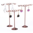thumbnail image 3 of transemion 3x Iron T Bar Earring Necklace Jewelry Display Stand Rack Copper-Balance, 3 of 9