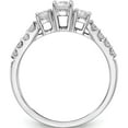 thumbnail image 2 of 14K White Gold Lab Grown Diamond Si1/Si2, G H I, 3-Stone Semi-Mount Eng Ri (Size 6) Made In India rm4228e-075-6wlg, 2 of 5