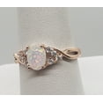 thumbnail image 4 of Size 9, White Fire Opal Topaz Rose Gold Ring, 4 of 6
