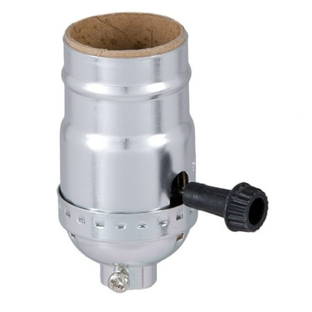 

Leviton Nickel Finish Shell (No UNO Thread) Reg. Cap & 13/16 Mandrel Turn-Knob Socket
