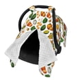 thumbnail image 2 of Yiaed Lemon Fruits Vegetables Print Baby Car Seat Canopy Carrier Cover, Breathable Nursing Cover for Breastfeeding,Multi-Use Infant Carseat Stroller Cover, 2 of 7