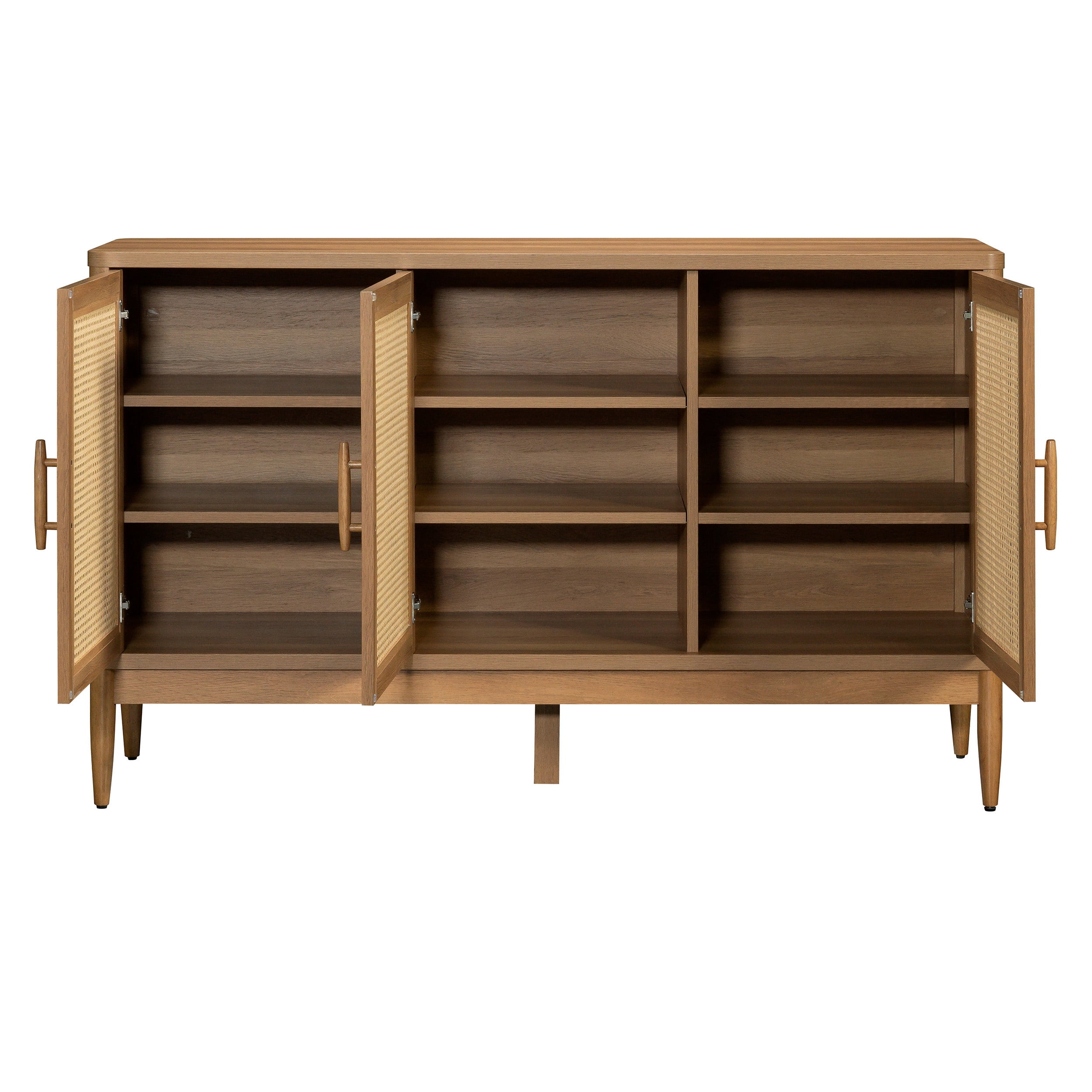 Better Homes & Gardens Springwood Caning Sideboard, Light Honey Finish