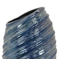 thumbnail image 3 of Jarrón Benzara Avery en espiral de cerámica azul 43 cm, 3 of 5