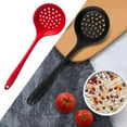 thumbnail image 3 of Food Grade Silicone Slotted Spoon 33cm High Heat Resistant Kitchen Utensil for Draining Oil and Water, 3 of 8