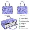 thumbnail image 2 of Large Capacity Tote Bag,Purple Butterfly Pattern Handbag Fashion Luxury Tote Bag,15.7"x13"x 5.1" Inches,Laptop Compatible, 2 of 6
