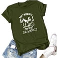 thumbnail image 1 of YourTops T-Shirt Femme "don't Mess with Mama Saurus" (US m, 1-Vert Armée), 1 of 2