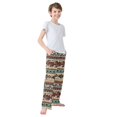 thumbnail image 4 of FORMRS Kids Pajama Pants with Pockets Size 11-12Y Boys Lounge Sleep Bottoms, Tribal Art, 4 of 8