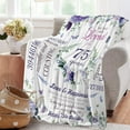 thumbnail image 2 of LHSHID Flannel Birthday Blanket Lightweight White 75th Ideal 75th Birthday Gift for Women Grandma Mom Sister Wife Friend Aunt 50"x60", 2 of 7