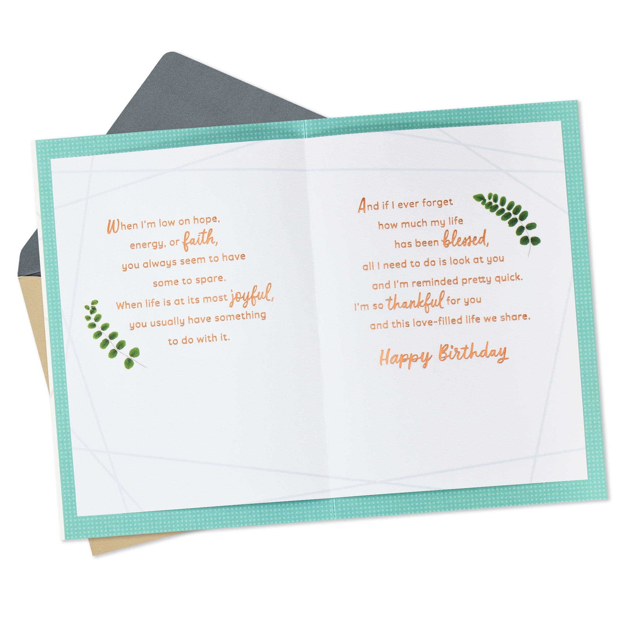 Hallmark Religious Birthday Card for Husband (I Thank God for You)