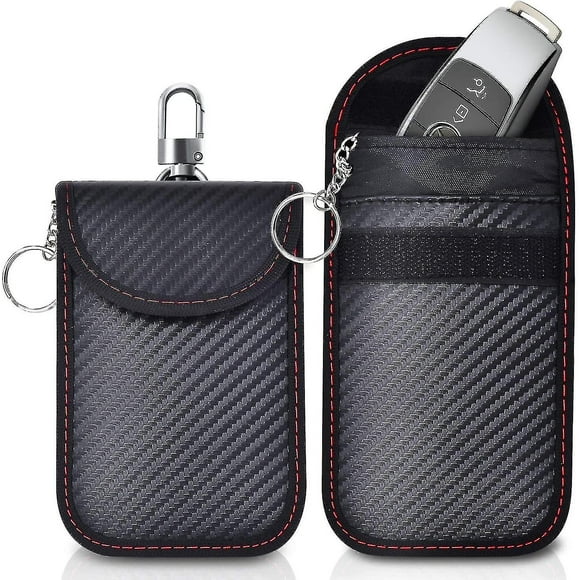 2 Pack Faraday Pouch For Car Keys,anti-theft Faraday Bag For Car Keys,rfid Car Key Signal-: