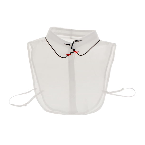 Camisas de Mujer BLESIY desmontable Decoración para Oficina La mitad de camisas