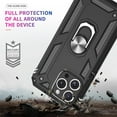 thumbnail image 4 of 3in1 Case Bundle for Apple iPhone 11 Pro Max Heavy Duty Case with Built-in Kickstand, Dual Layer Protection with 2 Clear Screen Protectors, Sturdy Case for Apple iPhone 11 Pro Max, Black, 4 of 7