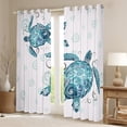 thumbnail image 2 of Feelyou Cartoon Sea Turtle Blackout Curtains Set of 2 (52x84 Each) for Kids, Kawaii Ocean Animal Window Curtains, Marine Sealife Theme Curtains and Drapes, Blackout Curtains Room Decor, 2 of 6
