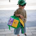 thumbnail image 4 of Mochila infantil de lona de color contrastante Mochila pequeña de lona de moda para niños de jardín de infantes Mochila ligera y moderna para niños, 4 of 6