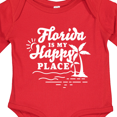 thumbnail image 4 of Inktastic Florida is My Happy Place with Palm Trees Boys or Girls Long Sleeve Baby Bodysuit, 4 of 5
