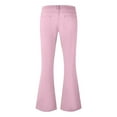 thumbnail image 4 of Qcmgmg 70s Disco Pants for Men,Mens Bell Bottom Jeans Pants,60s 70s Bell Bottoms Vintage Denim Pants Jeans for Men Pink S, 4 of 6