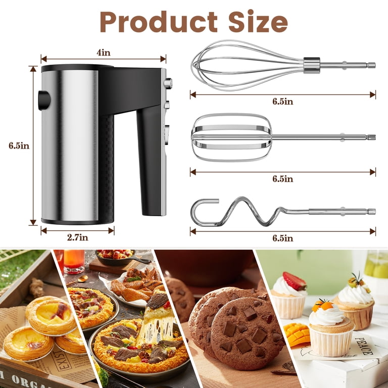 TINANA 5 Speed Hand Mixer Electric Handheld with 1 Whisk, 2