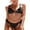 Black, variant on Sociala Womens 2 Piece Brazilian Thong Bikini Sets Ruffled Triangle Cup Swimsuits