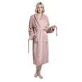 thumbnail image 3 of Enwphrey Taupe Women Robe Soft Cozy Warm Bathrobe Ladies Long Fleece Plush Comfy Spa Housecoat Lightweight Robe for Women (S-M, Taupe), 3 of 8