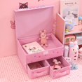 thumbnail image 4 of Caja de almacenamiento de ropa interior tipo cajón Hello Kitty Acabado de tela Kuromi Caja Canela Caja de almacenamiento plegable Sujetadores Calcetines con tapa, 4 of 5
