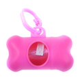 thumbnail image 4 of Dog Poop Bag Dispenser with Waste Bags - Cute Portable Pet Waste Clean Up Supplies for Dogs, Leash Clip On Design, Includes 15 Bags per Roll, Plastic (8cm x 4cm), 4 of 9