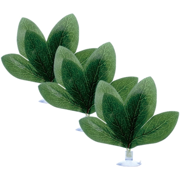 KAKOWELY 3 plantas artificiales decorativas resistentes al desgaste para acuarios, decoraciones reemplazables.