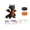 Black, variant on Halloween Dinosaur Crochet Kit, DIY Dragon Doll Crochet Set with Yarn, Hook, Craft Accessories and Filling Cotton
