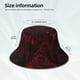 thumbnail image 3 of Balery Red Gothic Skeleton Throne Sombreros para el sol para hombre y mujer, sombrero de pescador con UPF 50+, 3 of 6