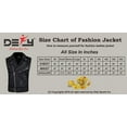 thumbnail image 5 of Defy Leather Motorbike Vest, Biker Style Vest - Jacket with Inner Pockets, Black, 4XL, 5 of 5