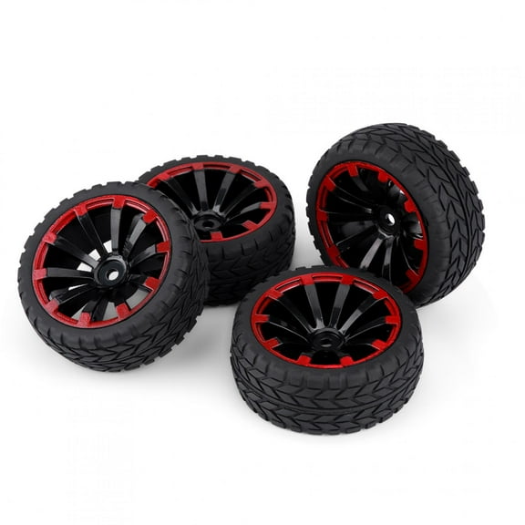 DOACT 4pcs RC 1:10 Road Racing Car Tires Rubber Tyre Racing Wheel CarAccs