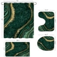 thumbnail image 6 of 4 Pcs Luxury Marble Shower Curtain Sets with Non-Slip Rugs, Toilet Lid Cover and Bath Mat, Gold Foil Red Bathroom Decor Set with Shower Curtain and Rugs and Accessories, 6 of 6