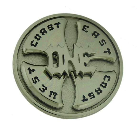 Spinner Belt Buckle East West Coast Region Silver Metal Spinners Spins New Big