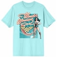 thumbnail image 5 of Wonder Woman Character Art Juniors Celadon T-shirt-Large, 5 of 7
