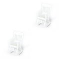 thumbnail image 3 of Baohd Mini Chaise Berçante Échelle 1/12 Chaises Miniatures Petits Objets Modèle Blanc 2Ensemble, 3 of 6