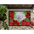 thumbnail image 3 of Carolines Treasures CK1297JMAT Bichon Frise Poinsettas Door Mat Indoor Rug or Outdoor Welcome Mat 24x36 Doormat  36"L x, 3 of 4