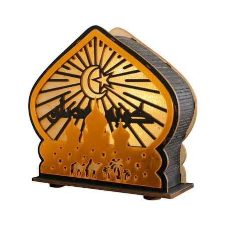 

Glowing Wooden Ornament Holiday Decoration White Black Home Decor Nightlight B2-HOME1350