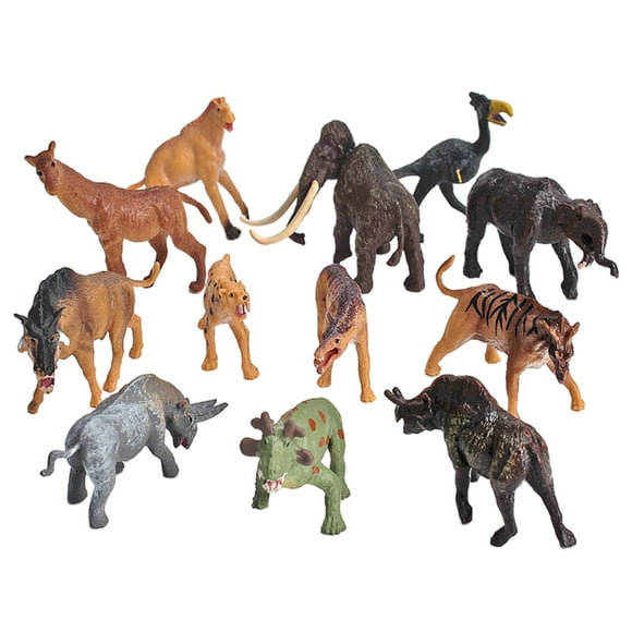 Figuritas de animales juguetes perfecl 12 piezas de la selva multicolor 10x10x3cm