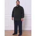 thumbnail image 2 of DARING DIVA Men's Big Tall Dress Shirts Long Sleeve Button Down Office Shirt 3XL Black, 2 of 7