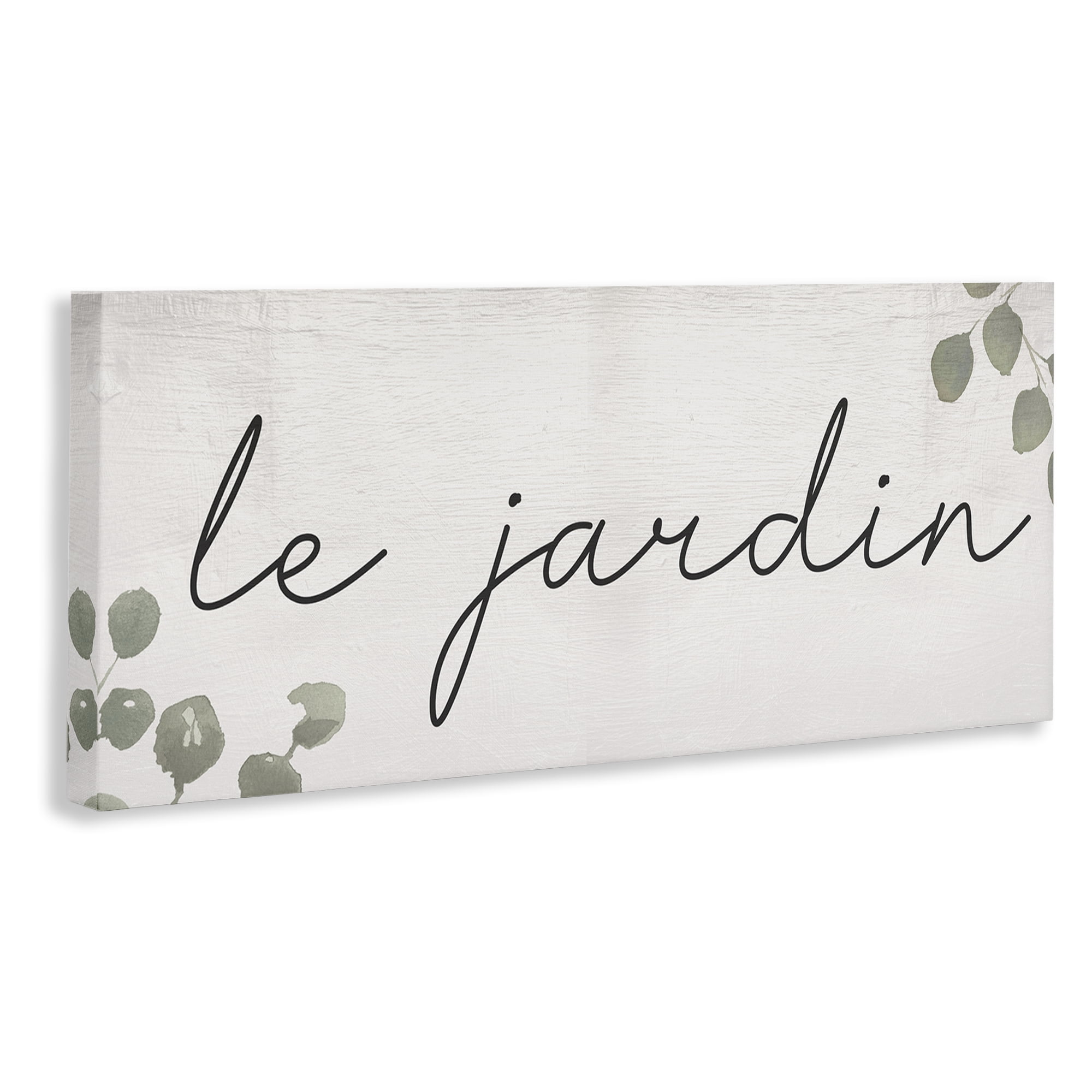 Stupell Industries Le Jardin Garden Plants & Flowers Painting Wrapped Canvas Art Print Wall Art, 24 x 10