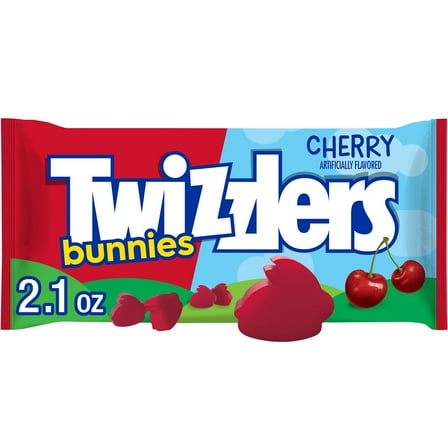 Twizzlers Cherry Flavored Bunnies Easter Candy, Bag 2.1 oz
